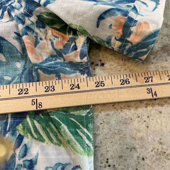 IZOD Men's XL Tropical Hawaiian Floral Short Sleeve Button-Up Shirt Multicolor - Picture 4 of 6